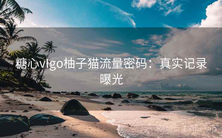 糖心vIgo柚子猫流量密码：真实记录曝光